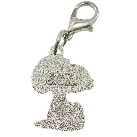 Peanuts Snoopy Beagle Dog Clip On Charm Zipper Pull Purse Charm Signed Enamel - Picture 3 of 6